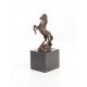 Cal - statueta din bronz pe soclu din marmura