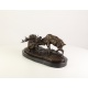 Cerbi - statueta din bronz pe soclu din marmura