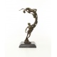 Cuplu  - statueta din bronz pe soclu din marmura