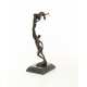 Cuplu  - statueta din bronz pe soclu din marmura