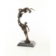Cuplu  - statueta din bronz pe soclu din marmura