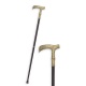 Baston din metal cu maner din aluminiu