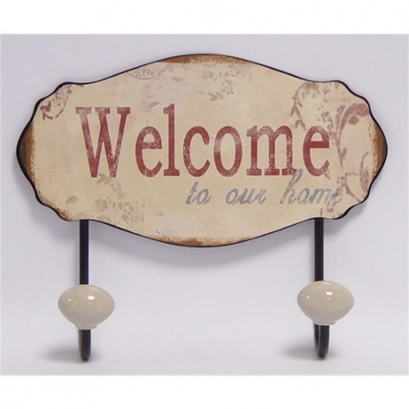 Cuier din metal cu "Welcome"