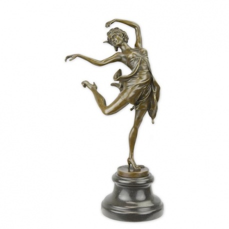 Dansatoare - statueta din bronz pe soclu din marmura