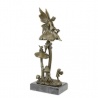 Zane pe o ciuperca - statueta din bronz pe soclu din marmura