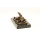 Nud - statueta erotica din bronz pe soclu din marmura