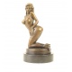 Nud - statueta erotica din bronz pe soclu din marmura