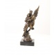 Cupidon si Psyche  - statueta din bronz pe soclu din marmura