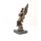 Cupidon si Psyche  - statueta din bronz pe soclu din marmura