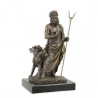 Hades si Cerberus  - statueta din bronz pe soclu din marmura