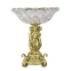 Platou din cristal cu picior cu femei din bronz