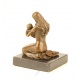 Femeie cu pruncul - statueta din bronz pe soclu din marmura
