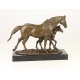 Cai - statueta din bronz  pe soclu din marmura