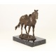 Cal - statueta din bronz  pe soclu din marmura