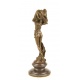 Dansatoare cu esarfa - statueta din bronz pe soclu din marmura