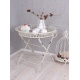 Masa din fier forjat antik white
