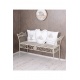 Banca din fier forjat antik white