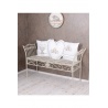 Banca din fier forjat antik white