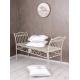 Banca din fier forjat antik white