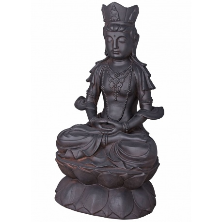 Statueta neagra mare cu Buddha
