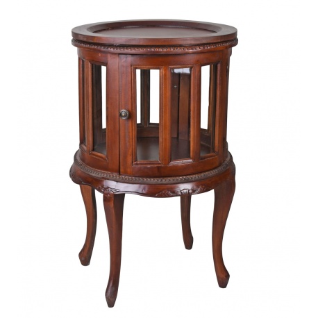 Minibar rotund din lemn mahon