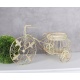 Jardiniera bicicleta din fier forjat antik green