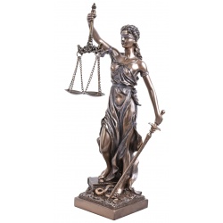 Justitia - statueta din rasini cu un strat ceramic