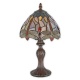 Lampa Tiffany din bronz cu decoratiuni colorate