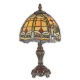 Lampa Tiffany din bronz cu decoratiuni colorate