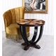 Masuta Art Deco din lemn masiv furniruit cu model