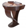 Consola Art Deco din lemn masiv furniruit cu model