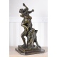 Cerberus cu Proserpina  - statueta mare din bronz pe soclu din marmura