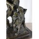 Cerberus cu Proserpina  - statueta mare din bronz pe soclu din marmura
