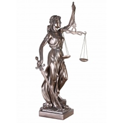 Justitia mare - statueta din rasini cu un strat din bronz