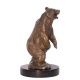 Urs -statueta din bronz pe un soclu din marmura