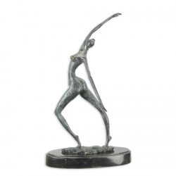 Dansatoare moderna-statueta din bronz pe un soclu din marmura