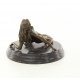 Femeie nud-statueta din bronz pe un soclu din marmura