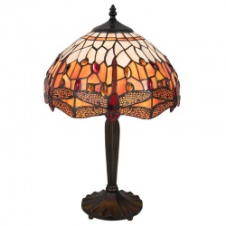 Lampa Tiffany din polirasina cu libelule colorate