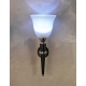 Lampa Art Deco de perete cu abajur alb
