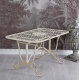 Masa de gradina din fier forjat antik white