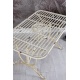 Masa de gradina din fier forjat antik white