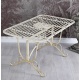 Masa de gradina din fier forjat antik white