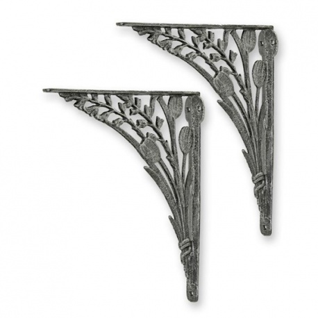 Set doua console din fier forjat cu model floral