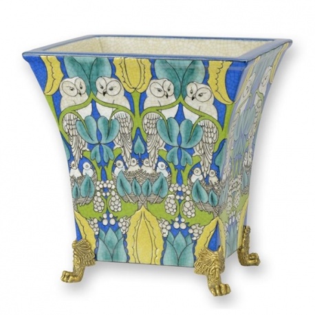 Fructiera din portelan cu picioare din bronz