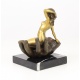 Femeie in mana lui Dumnzeu- statueta din bronz pe soclu din marmura