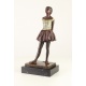 Dansatoare la 14 ani - statueta din bronz pictat pe soclu din marmura