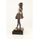 Dansatoare la 14 ani - statueta din bronz pictat pe soclu din marmura
