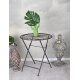 Masa rotunda din fier forjat antik black