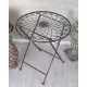 Masa rotunda din fier forjat antik black