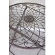 Masa rotunda din fier forjat antik black